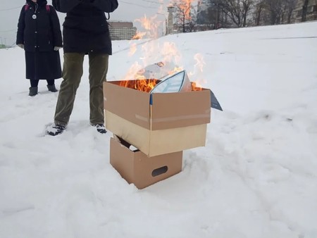 Проводили зиму: на Масленицу активисты, выступающие против застройки северного намыва, жгли закон и «Газпром» — фото 1