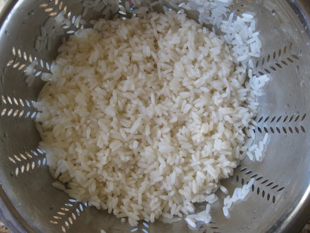 Промытый рис.