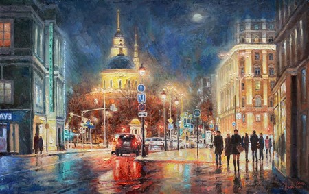 Москва, Большая Никитская улица, х.м., 50х80см.