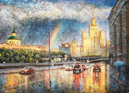 Москва, Раушская набережная, х.м., 50х70см.