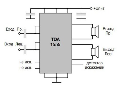 Tda1555q схема усилителя