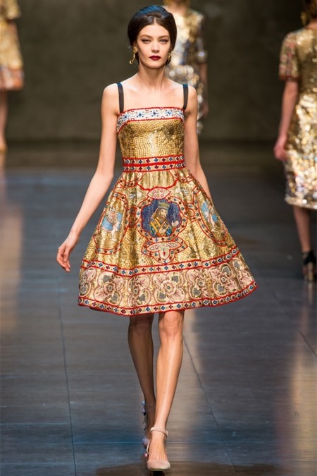 Dolce & Gabbana осень-зима 2013-2014 – когда всего слишком много — фото 73