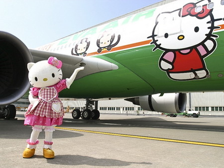 Лайнер Hello Kitty, приводящий в восторг тайваньских пассажиров. — фото 1