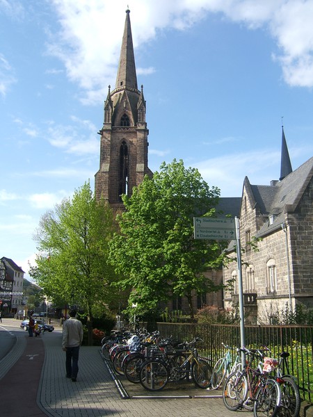Марбург, улица, церковь